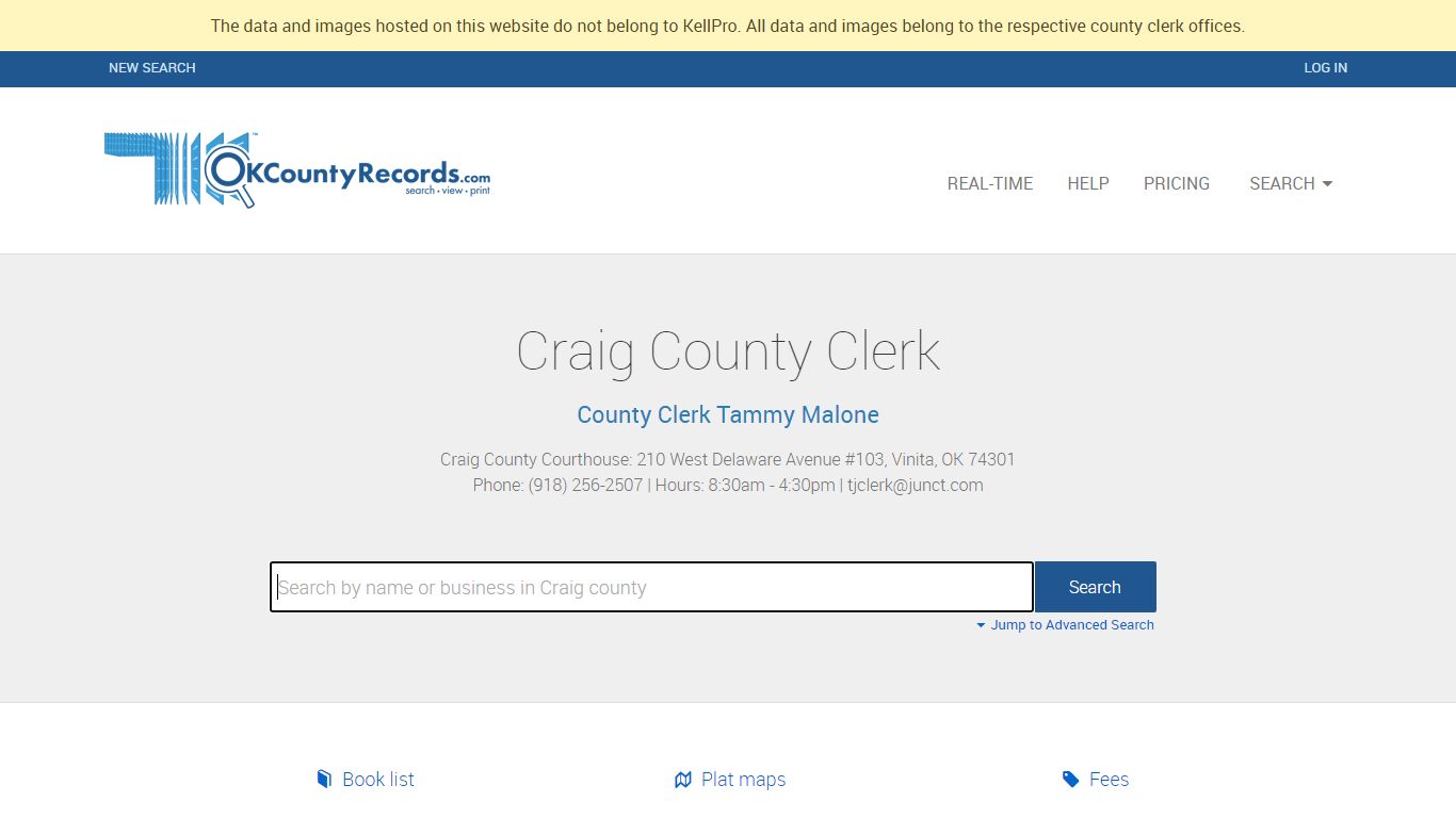 Craig County | OKCountyRecords.com | County Clerk Public Land Records ...